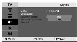 SAMSUNG LE-23R71B - Es possible ajustar los parámetros del sonido según sus preferencias personales. - 2
