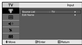 SAMSUNG LE-23R71B - Editing the Input Source Names - 1