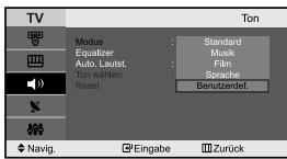 SAMSUNG LE-23R71B - Sie können spezielle Toneffekte auswahlen, die wiedergegeben werden, wenn Sie eine bestimmte Sendung sehen. - 1