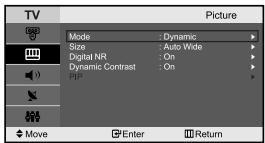 SAMSUNG LE-23R71B - Resetting the Picture Settings to the Factory Defaults - 1