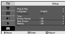 SAMSUNG LE-23R71B - Setting the Blue Screen Mode / Selecting the Melody - 2