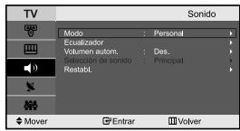 SAMSUNG LE-23R71B - Reajuste de values de sonido a los values predefinidos de fabrica - 1