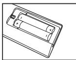 SAMSUNG LE-23R71B - Instalación de las pilas en el mando a distancia - 2