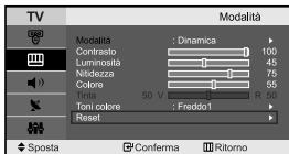 SAMSUNG LE-23R71B - Azzeramento delle impostazioni di visualizzazione dell'imagine ai valori preimpostati in fabbrica - 2