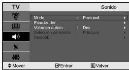 SAMSUNG LE-23R71B - Ajuste de los parámetros de sonido - 1