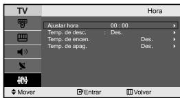 SAMSUNG LE-23R71B - Configuración y visualización de hora actual - 2