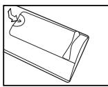 SAMSUNG LE-23R71B - Inserimento delle batterie nel telecomando - 1