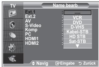 SAMSUNG LE-23R81B - Vergeben Sie für die an die Eingangsbuchsen angeschlossenen Geräte Namen, um die Auswahl der Signalquelle zu vereinfachen. - 2