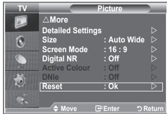 SAMSUNG LE-23R81B - Resetting the Picture Settings to the Factory Defaults - 1