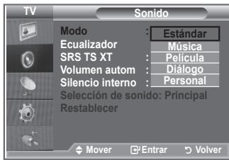 SAMSUNG LE-23R81B - Puede seleccionar un tipo de efecto de sonido especial que se usa cuando se visualice una emisión concreta. - 2