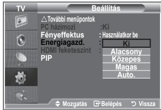 SAMSUNG LE-23R81B - Az Energy Saving (Energiatakarékosság) funkció használata - 2