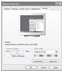 SAMSUNG LE-23R81B - Nastavitev programske opreme PC-ja (na osnovi Windows XP) - 1