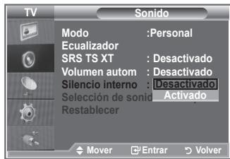 SAMSUNG LE-23R81B - Si desea usar uno's altavoces independentes, cancele el amplificador interno. - 2