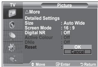 SAMSUNG LE-23R81B - Resetting the Picture Settings to the Factory Defaults - 2