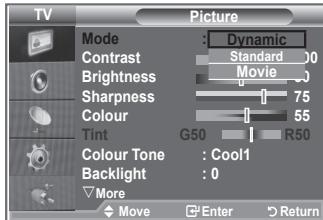 SAMSUNG LE-23R81B - Changing the Picture Standard - 2