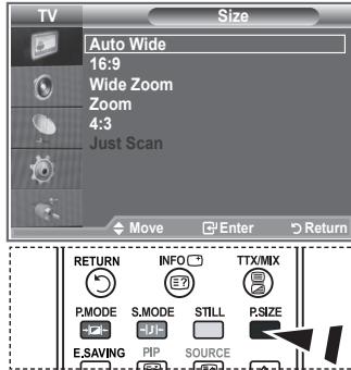 SAMSUNG LE-23R81B - Changing the Picture Size - 2