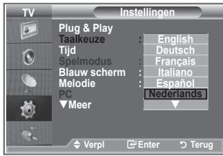 SAMSUNG LE-23R81B - Wonneer u de tv voor het eerst gebruikt, moet u de taal selecteren voor het weergeven van menu's en aanwijzingen. - 2
