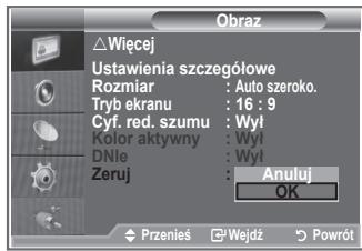 SAMSUNG LE-23R81B - Przywracanie domyslnych ustawien obrazu - 2