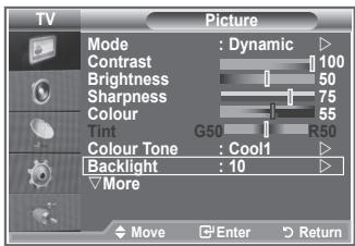 SAMSUNG LE-23R81B - Aktivovanie podsvietenia - 1