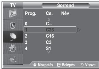 SAMSUNG LE-23R81B - Két csatorna számát felcserélteti az alábbiak érdekében: - 2