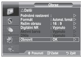 SAMSUNG LE-23R81B - Návrat k výchozímu nastavení obrazu od vyrobce - 1