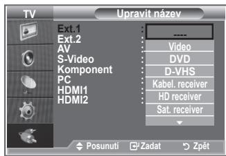 SAMSUNG LE-23R81B - Uprava názvů vstupních zdrojure - 2