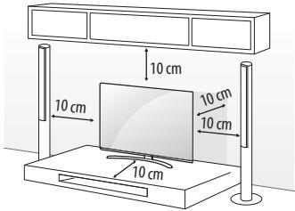 LG 70UH700V - Montaje en una mesa - 1