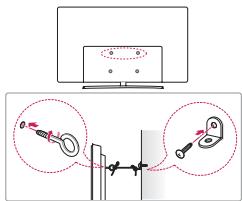 LG 70UH700V - Securing the TV to a wall - 1