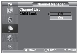 SAMSUNG LE-26R81B - Activating the Child Lock - 1