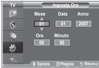 SAMSUNG LE-26R81B - Impostazione e visualizzazione dell'ora corrente - 2