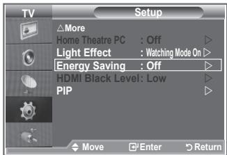 SAMSUNG LE-26R81B - Using the Energy Saving Feature - 1