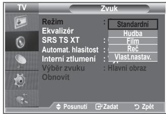 SAMSUNG LE-26R81B - Müzete vybrat typ spezialnich zvukovych efektu, které mají byt použity pri sledovani urcitého vysilán. - 2
