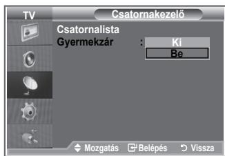 SAMSUNG LE-26R81B - A gyermekzár funkció aktivalása - 1