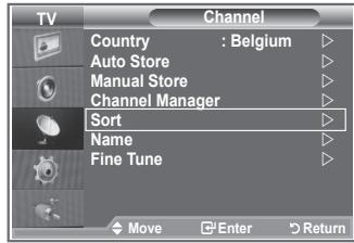 SAMSUNG LE-26R81B - Sorting the Stored Channels - 1