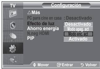 SAMSUNG LE-26R81B - Configuración de Efekto de Luz - 2