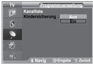 SAMSUNG LE-26R81B - Aktivieren der Kindersicherung - 1