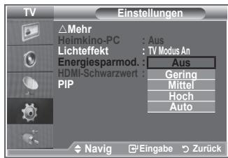SAMSUNG LE-26R81B - Verwenden der Energiesparfunktion - 2