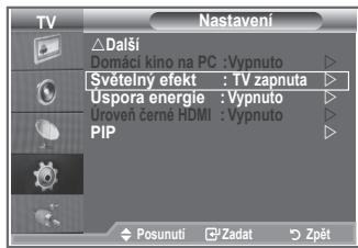 SAMSUNG LE-26R81B - Nastavení funkce Světelné efekt - 1