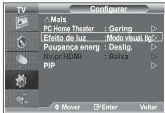 SAMSUNG LE-26R81B - Programar o Efeito de luz - 1