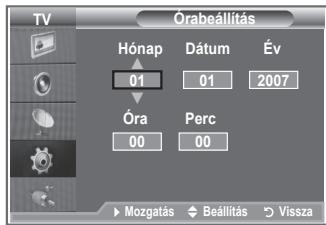 SAMSUNG LE-26R81B - Az aktuális idő beállításá és megjelenítésé - 2