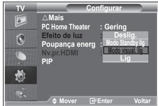 SAMSUNG LE-26R81B - Programar o Efeito de luz - 2