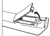 SAMSUNG LE-26R81B - Colocar pilhas no telecomando - 1