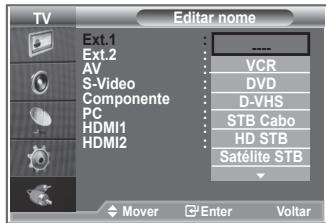 SAMSUNG LE-26R81B - Identifique o dispositorio ligado às TOMadas de entrada para que a seleção de fontes de entrada se torne mais fácil. - 2