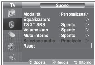 SAMSUNG LE-26R81B - Ripristino delle impostazioni audio predefinite - 1