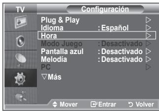 SAMSUNG LE-26R81B - Ajuste y visualización de la hora actual - 1