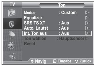 SAMSUNG LE-26R81B - Auswahlen der internen Stummschaltung - 1