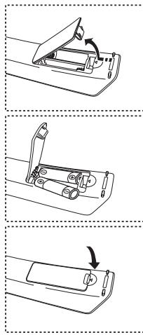 SAMSUNG LE-26R81B - Insertion des piles dans la télécommande - 1