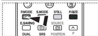 P.MODE S.MODE STILL P.SIZE E.SAVING SOURCE DUAL SRS POSITION P