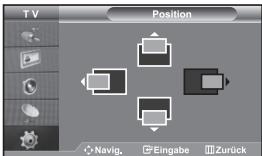 TV Position Navig. Eingabe Zurück