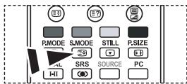 E3 E7 P.MODE S.MODE STILL P.SIZE SRS SOURCE PC HI